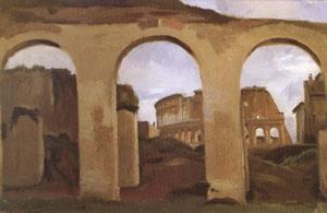 Jean Baptiste Camille  Corot The Colosseum Seen through the Arcades of the Basilica of Constantine (mk05) Sweden oil painting art